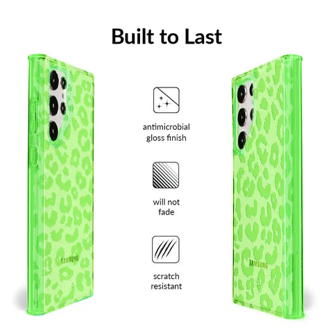 Key Lime Leopard Samsung Case