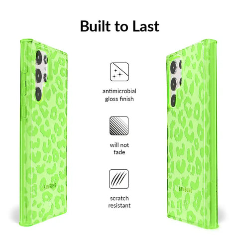 Key Lime Leopard Samsung Case