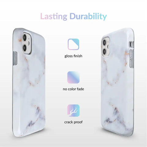 Gray Clouds Marble iPhone Case