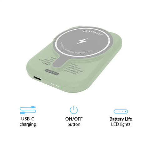 Smoky Sage Portable MagSafe Charger Power Pack