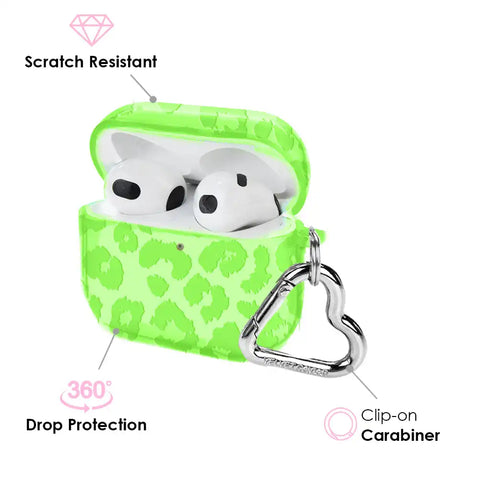 Key Lime Leopard AirPod Case