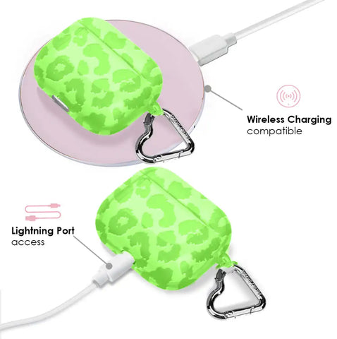 Key Lime Leopard AirPod Case