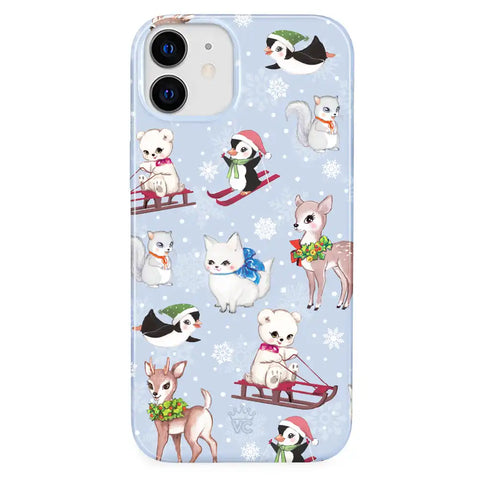 Winter Wonderland Baby Animals iPhone Case