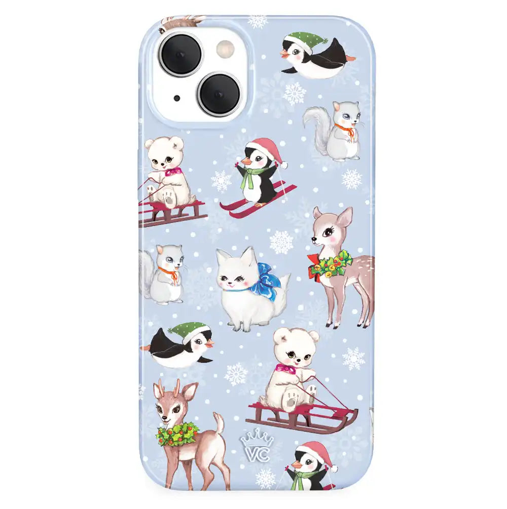 Winter Wonderland Baby Animals iPhone Case
