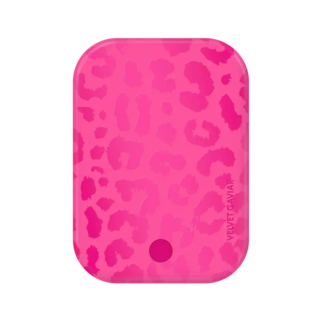 Even Hotter Pink Leopard Portable MagSafe Charger Power Pack