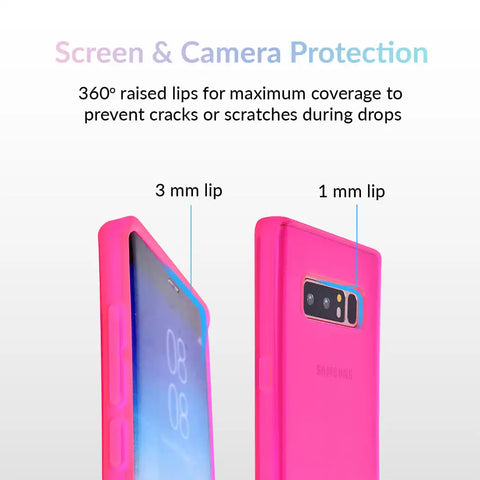 Neon Pink Clear Samsung Case