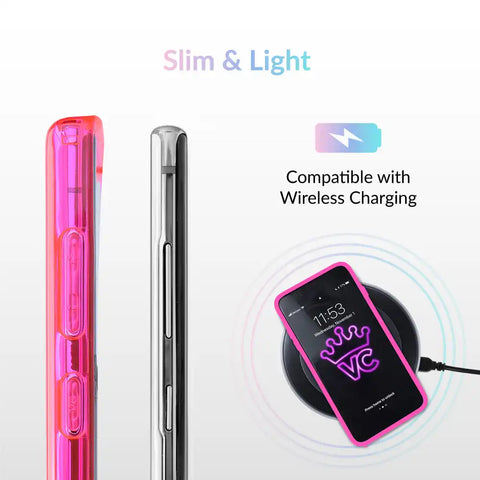 Neon Pink Clear Samsung Case