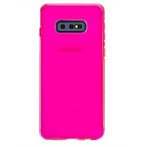 Neon Pink Clear Samsung Case