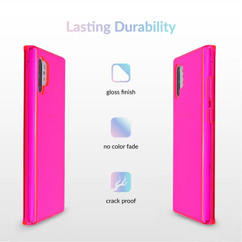Neon Pink Clear Samsung Case