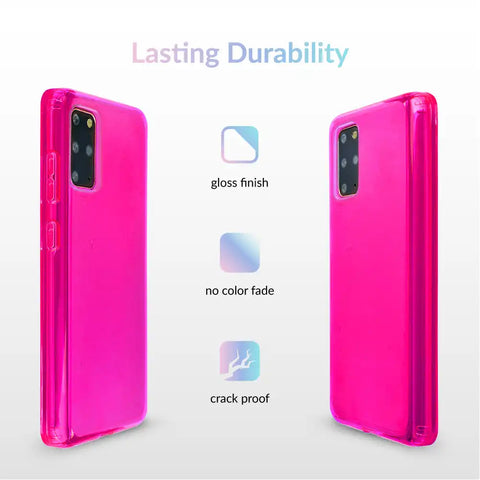 Neon Pink Clear Samsung Case