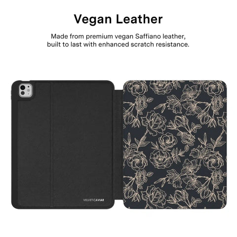 Floral Rose Gold Chrome iPad Case