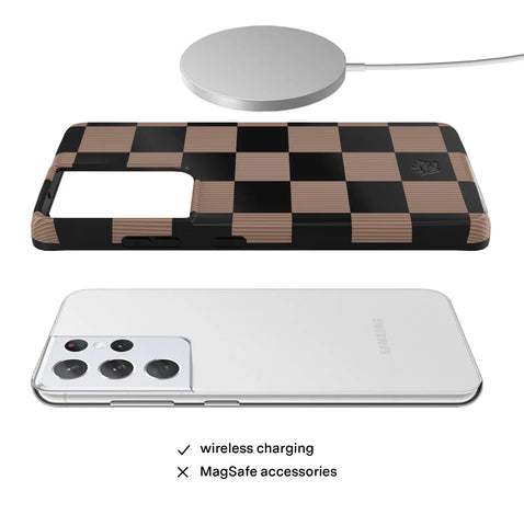 Mocha Vibe Checkered Samsung Case
