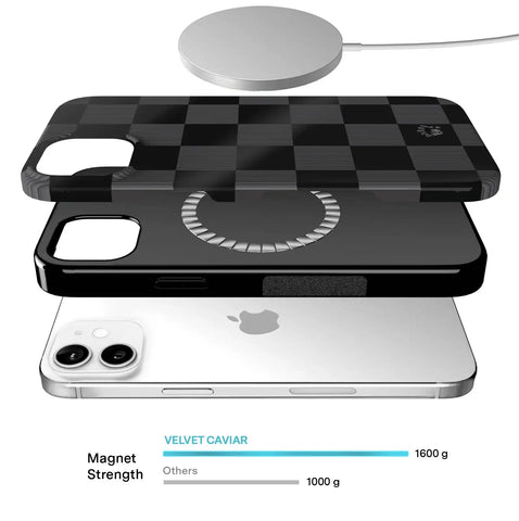 Noir Vibe Checkered iPhone Case