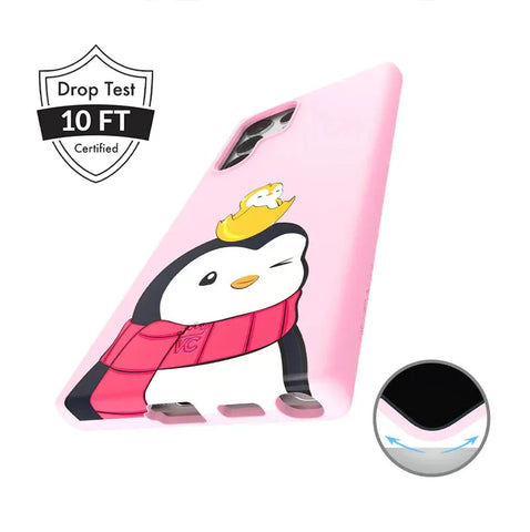 Pudgy Penguins Positive Pink Samsung Case