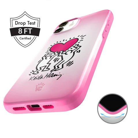 Keith Haring Pink Heart iPhone Case