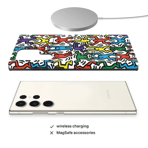 Keith Haring Rainbow Dancers Samsung Case