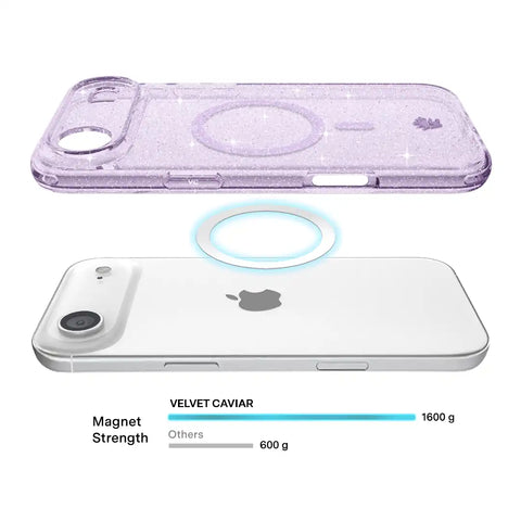 Lilac Stardust Glitter iPhone Case