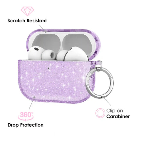 Lilac Stardust AirPod Case