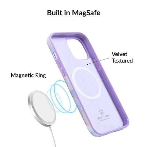Purple Geometric Marble iPhone Case