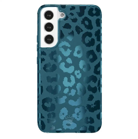 Metallic Navy Leopard Samsung Case