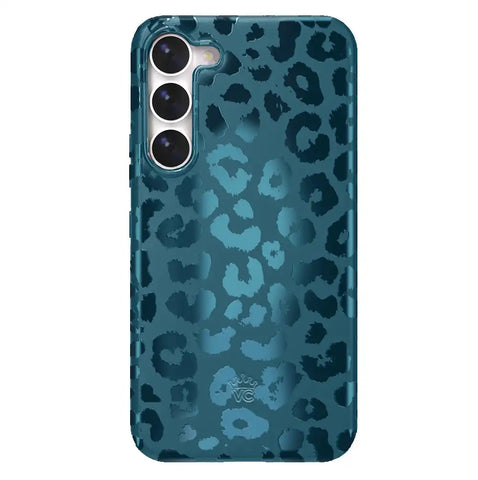 Metallic Navy Leopard Samsung Case