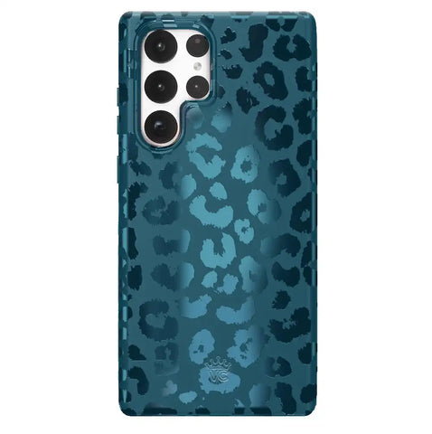 Metallic Navy Leopard Samsung Case