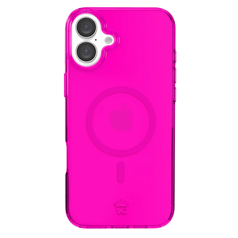 Neon Pink Clear iPhone Case