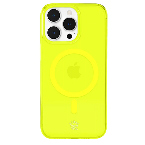 Neon Yellow Clear iPhone Case