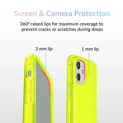 Neon Yellow Clear iPhone Case