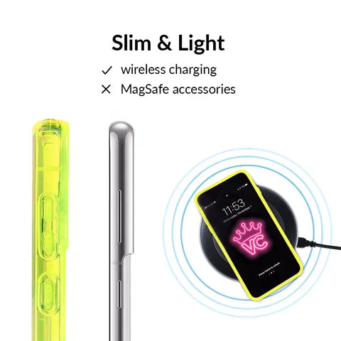 Neon Yellow Clear Samsung Case