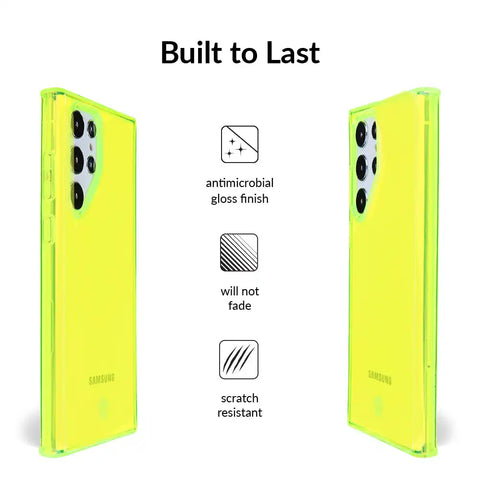 Neon Yellow Clear Samsung Case