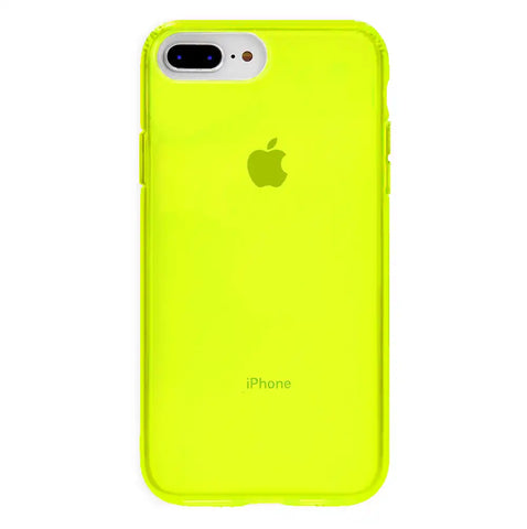 Neon Yellow Clear iPhone Case