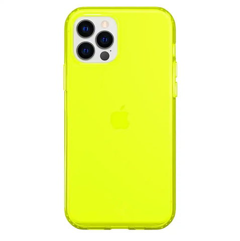 Neon Yellow Clear iPhone Case