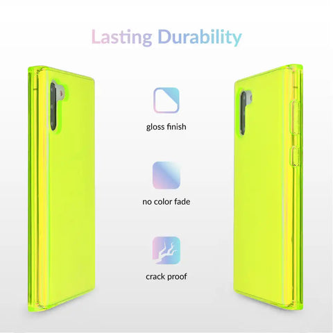 Neon Yellow Clear Samsung Case
