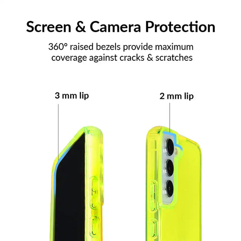 Neon Yellow Clear Samsung Case