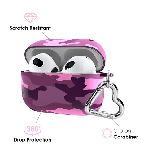 Magenta Camo AirPod Case
