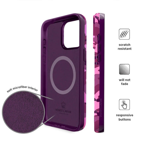 Magenta Camo iPhone Case