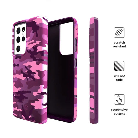 Magenta Camo Samsung Case
