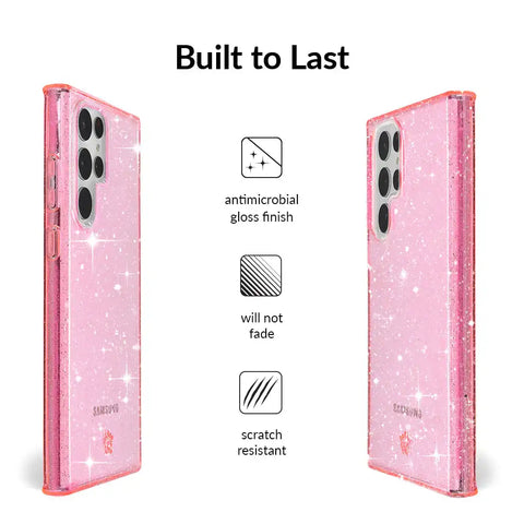 Pink Stardust Glitter Samsung Case