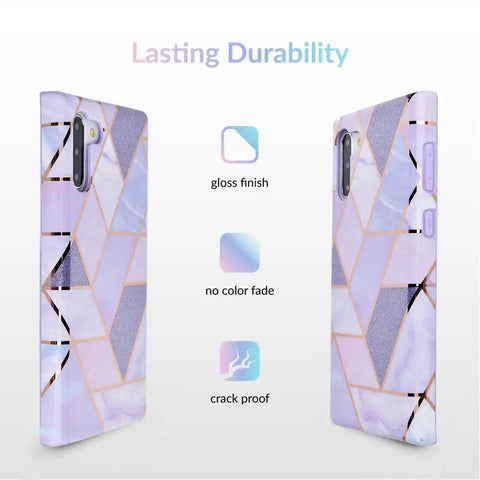 Purple Geometric Marble Samsung Case