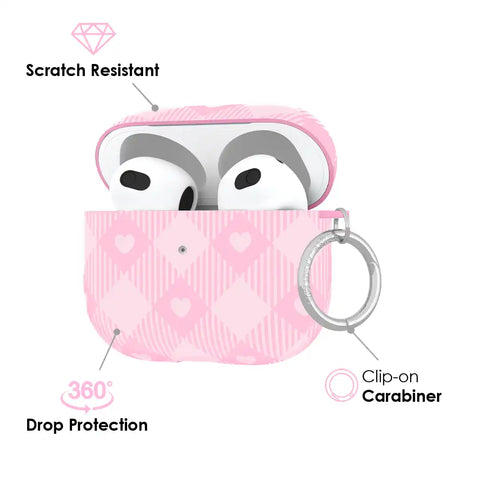 Dolly Pink Gingham AirPod Case
