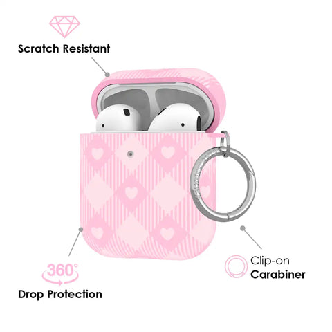 Dolly Pink Gingham AirPod Case
