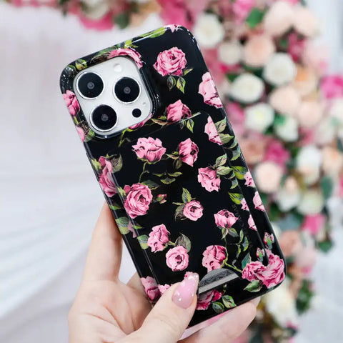 Pink Rose Floral MagSafe Wallet