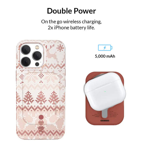 Cozy Chai Sweater Portable MagSafe Charger Power Pack