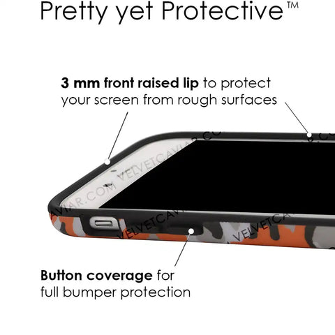 Orange Camo iPhone Case