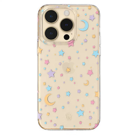 Pastel Starry Night Clear iPhone Case