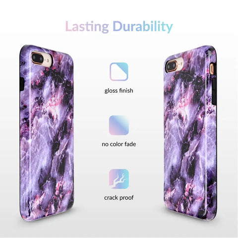 Purple Stone Marble iPhone Case