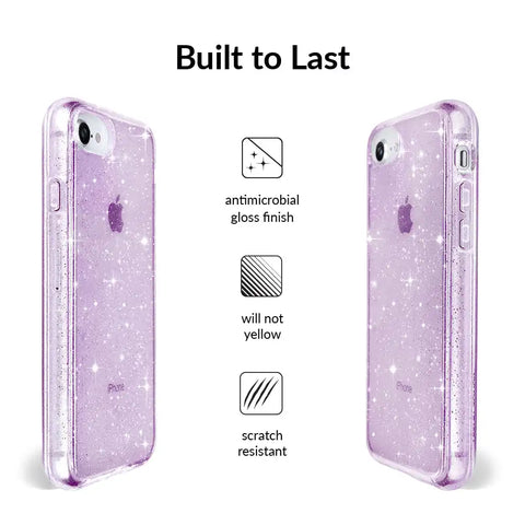 Lilac Stardust Glitter iPhone Case