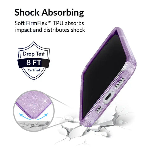 Lilac Stardust Glitter iPhone Case