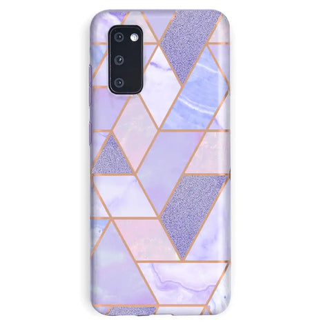 Purple Geometric Marble Samsung Case